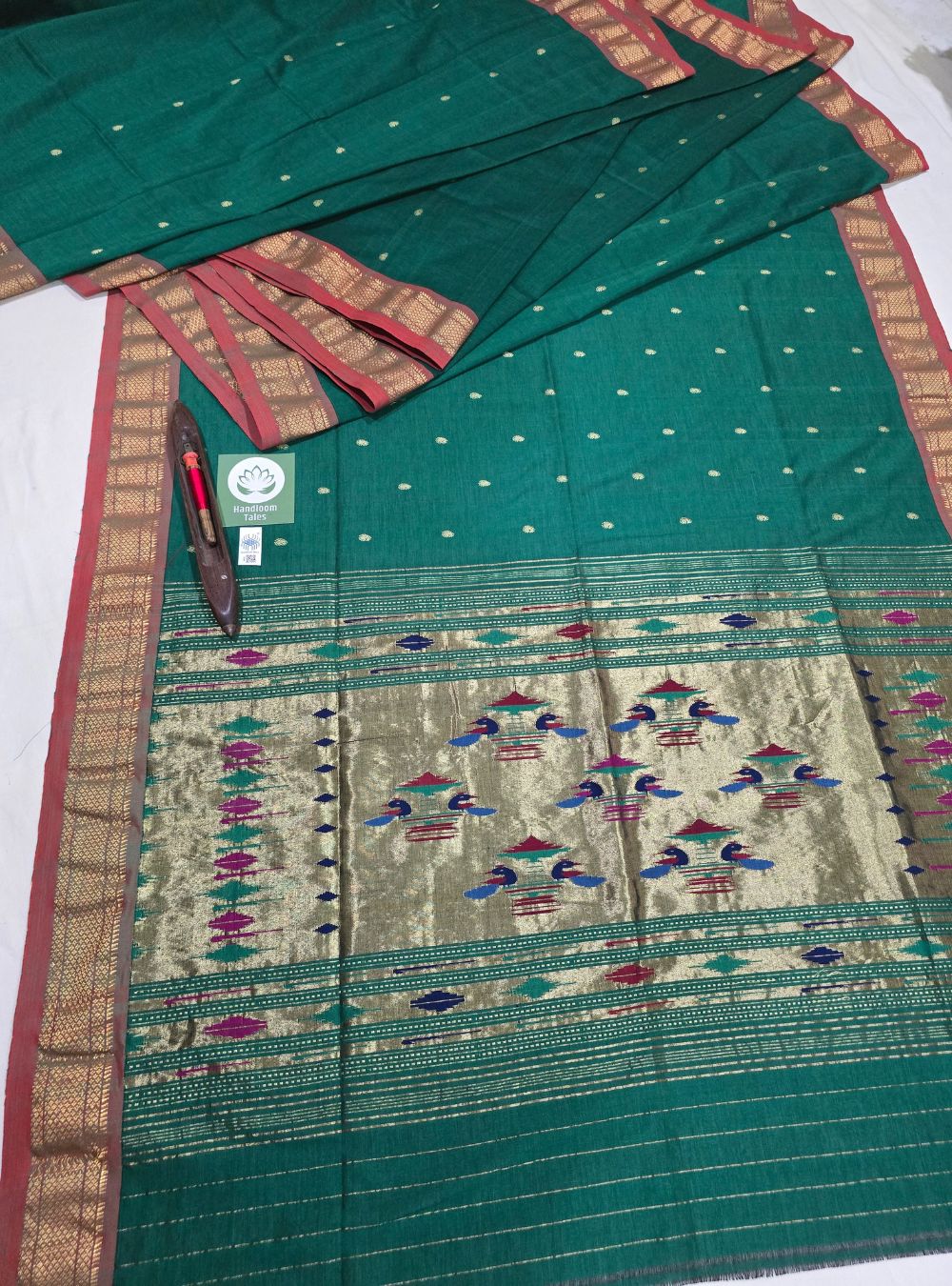 Asawali Charm: Floral Cotton Classic - Green