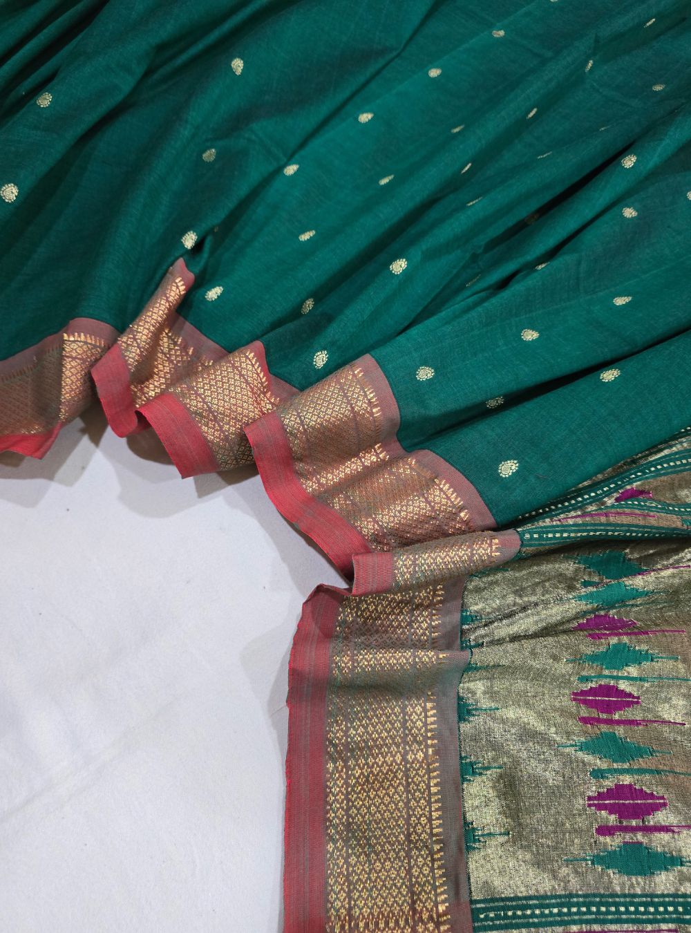 Asawali Charm: Floral Cotton Classic - Green