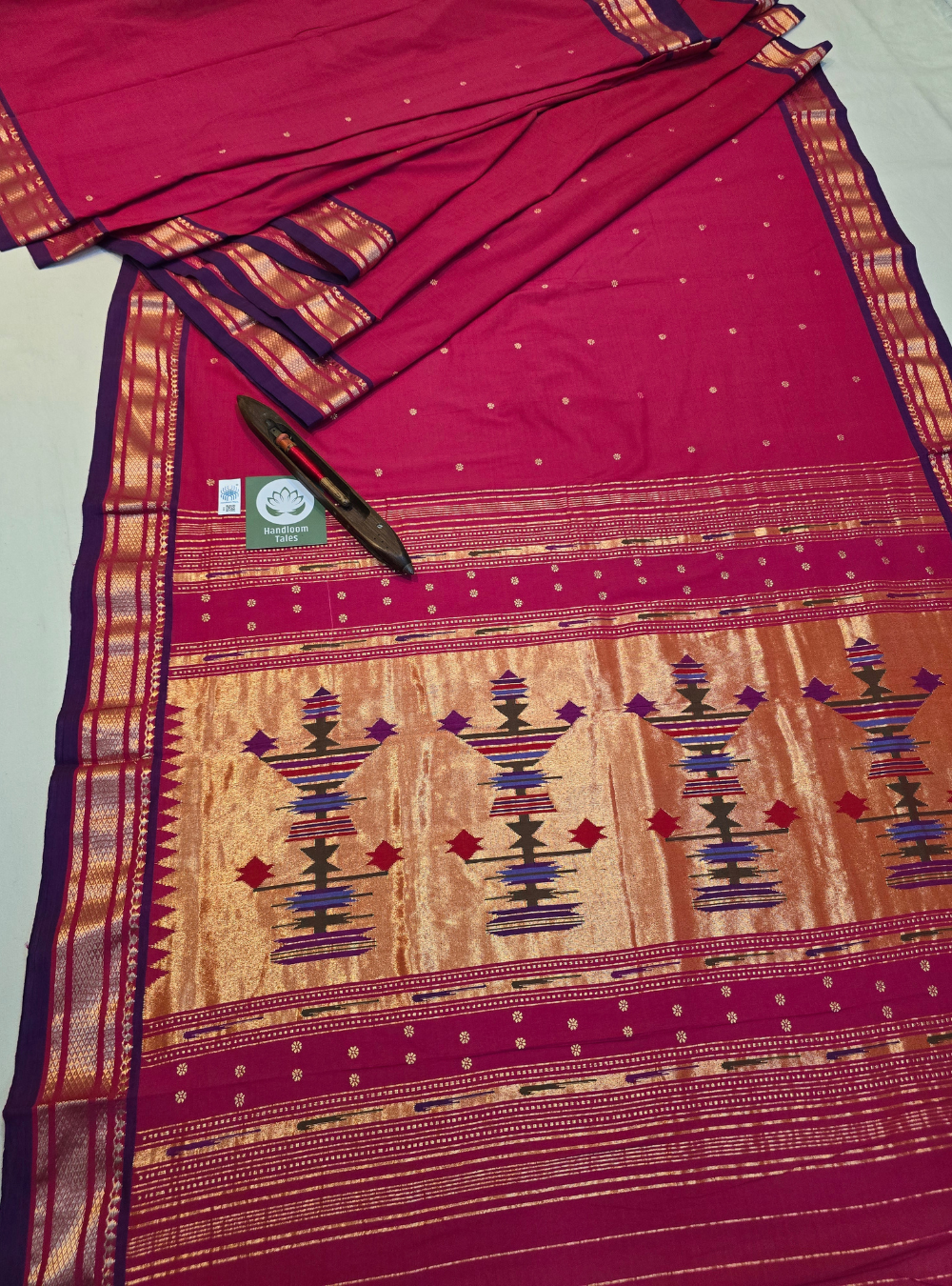 Asawali Charm: Floral Cotton Classic - Red