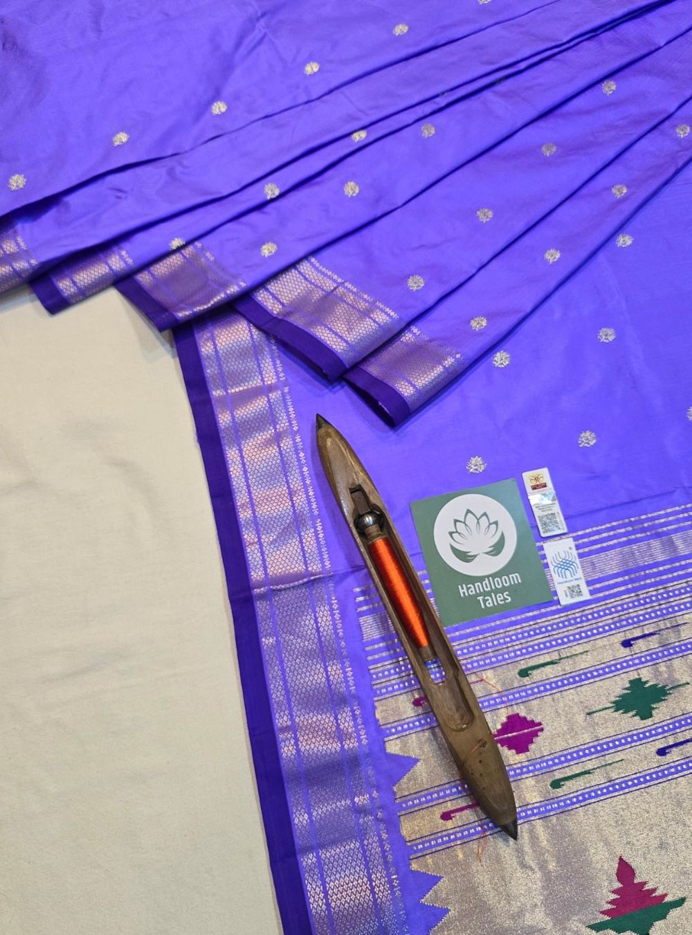 Mor Popat Elegance: Traditional Manchali Paithani - Purple