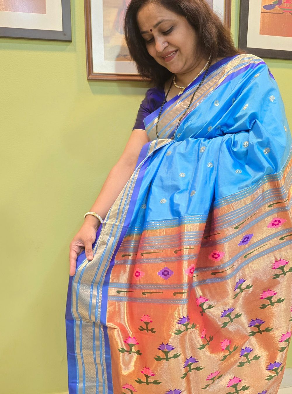 The Timeless Classic Aswali Pattern Paithani