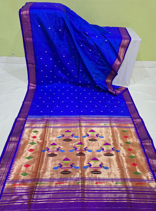 Graceful Legacy: The Refined Traditional Paithani -  Blue