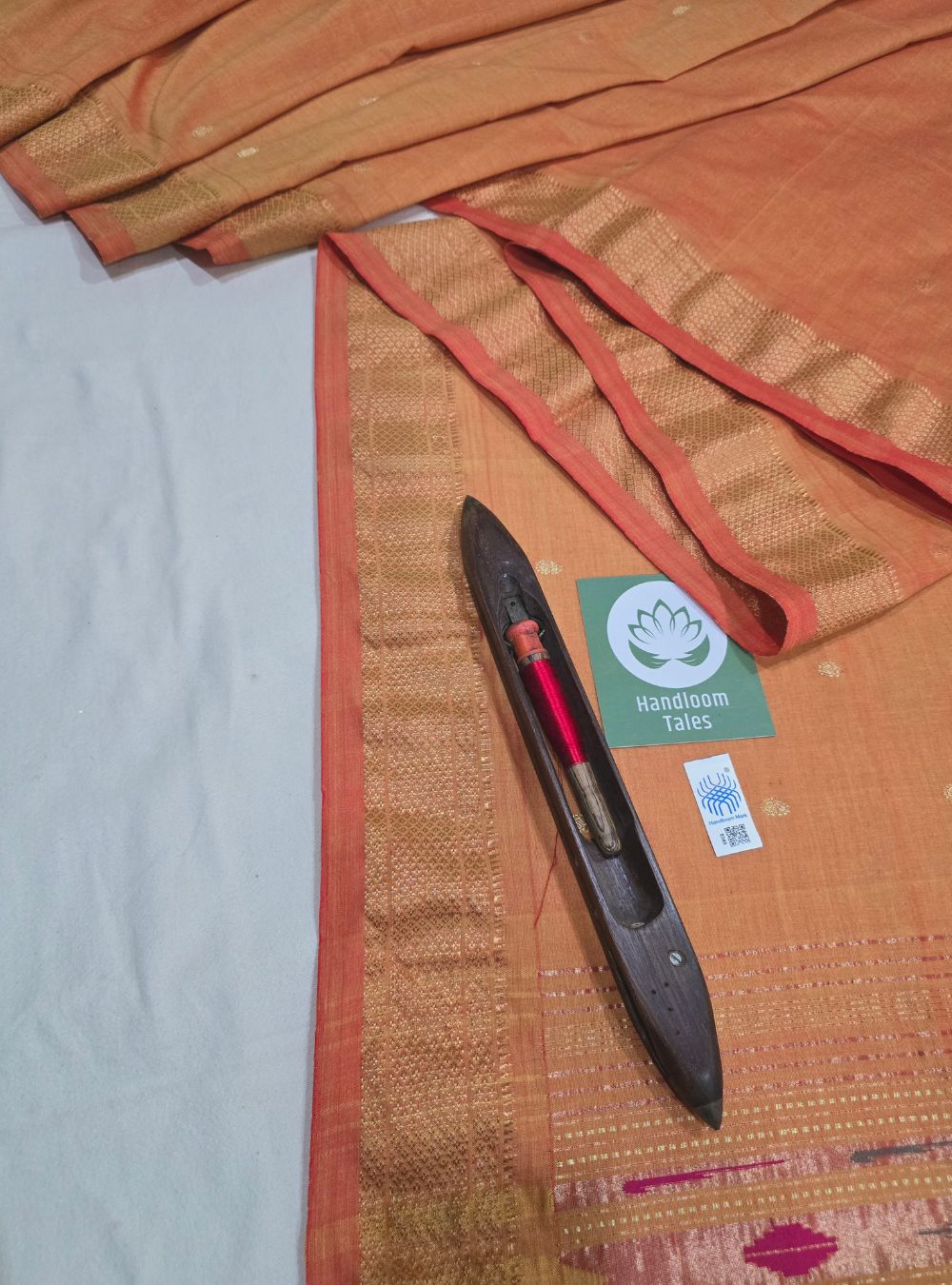 Timeless Handwoven Traditional Cotton Yellow Paithani