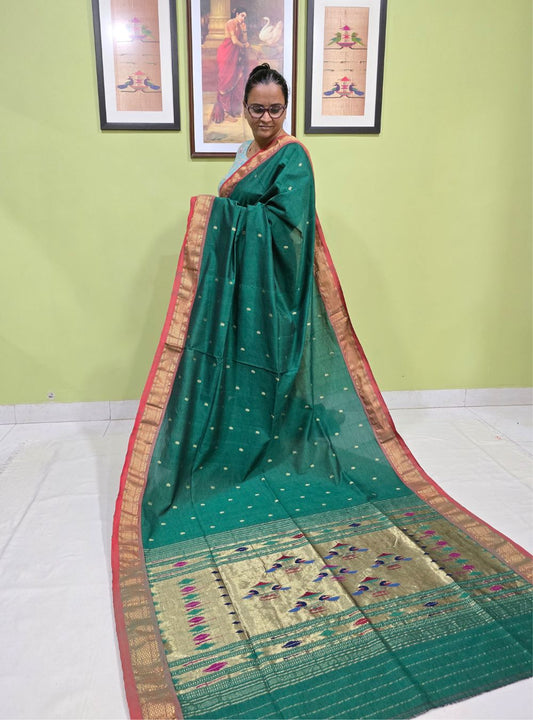 Asawali Charm: Floral Cotton Classic - Green