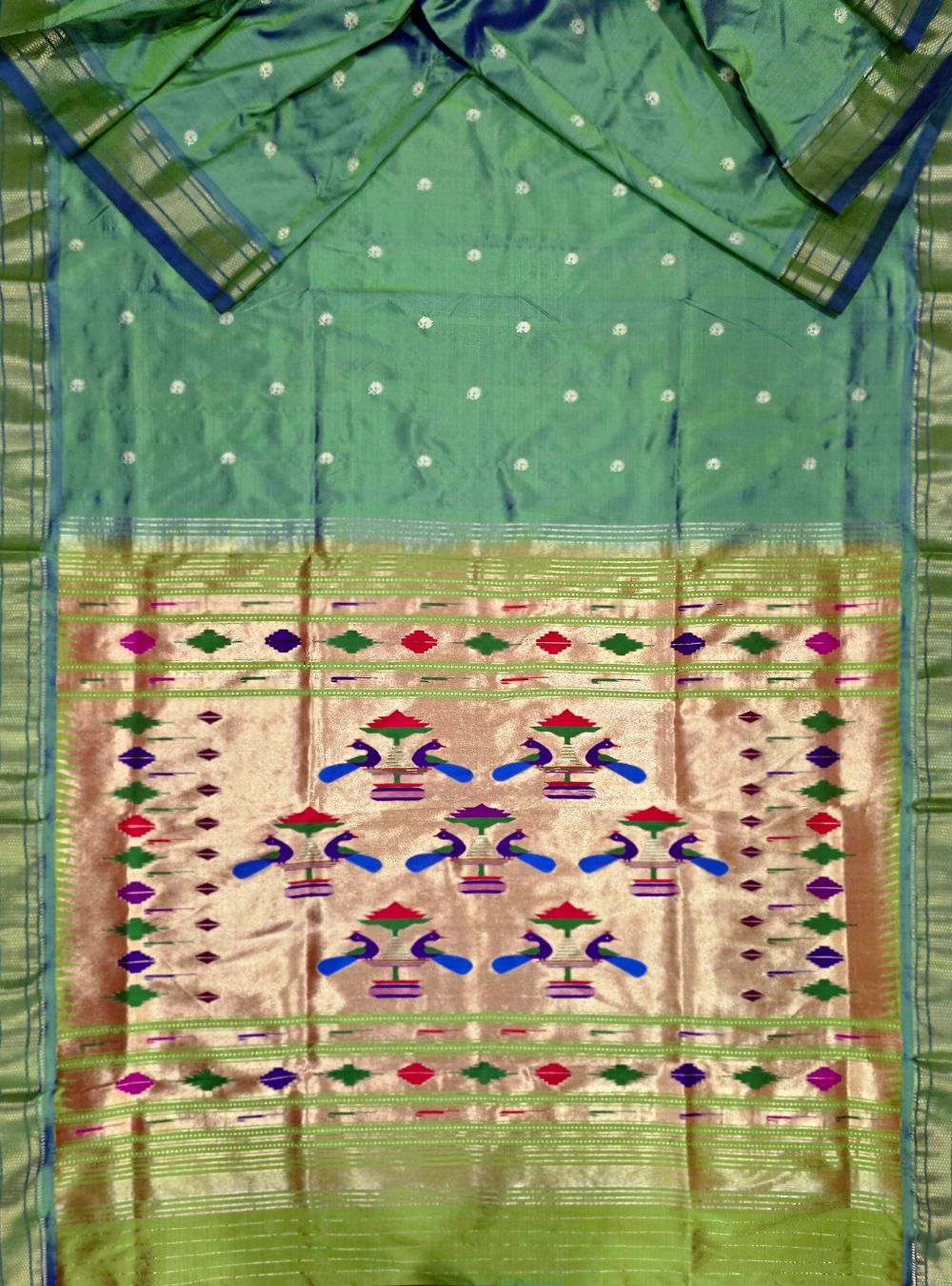 Green Graceful Legacy: The Refined Traditional Paithani